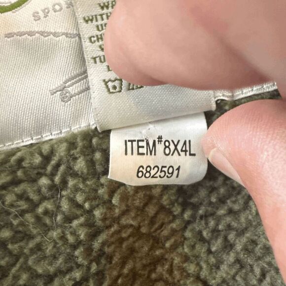Orvis Men's Fleece Outdoor Sleeveless Full Zip Vest Green Medium - Picture 4 of 6